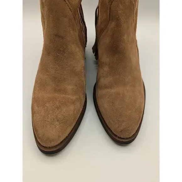Trafaluc by Zara | Suede Fringed Ankle Boots | Size 41 (US W10.5) - Picture 3 of 12